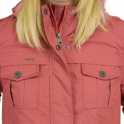 Ragwear Damen-Jacke Laika Minidots dusty red