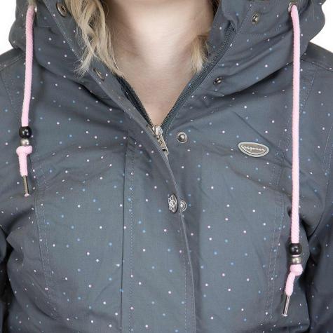 Ragwear Damen-Jacke Lynx Dots dunkelgrau 