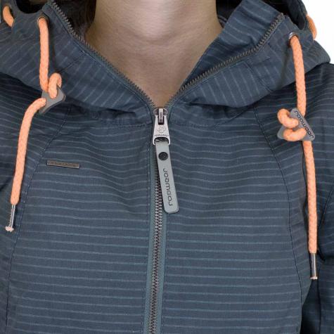 Ragwear Damen-Jacke Monade Stripes dunkelgrau 