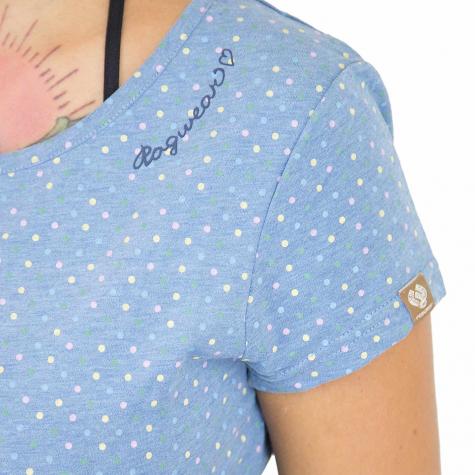 Ragwear Damen T-Shirt Mint Dots lightindigo 