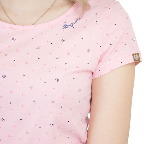 Ragwear Damen T-Shirt Mint Hearts pink 