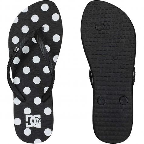 DC Shoes Damen Flip-Flop Spray Graffik schwarz/weiß 
