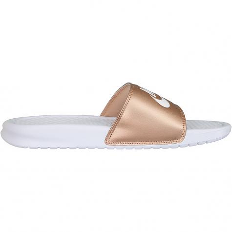 Nike Damen Badelatschen Benassi JDI weiß/bronze