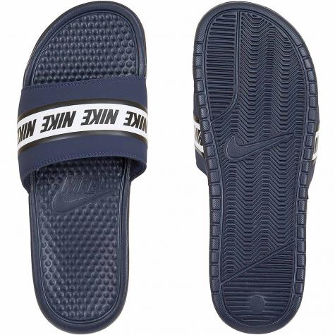 Nike Badelatschen Benassi dunkelblau/weiß 