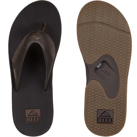 Reef Flip Flop Leather Fanning braun 