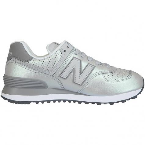 New Balance Damen Sneaker 574 Synthetik/Leder silber 