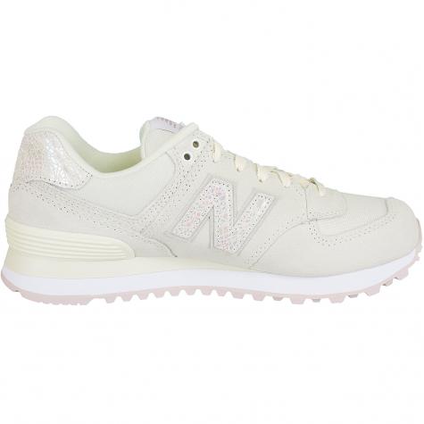 New Balance Damen Sneaker WL574 B Suede/Mesh weiß