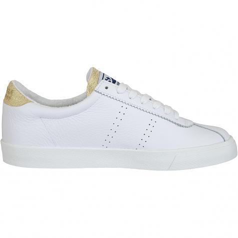 Superga Damen Sneaker Comflealame weiß/gold 