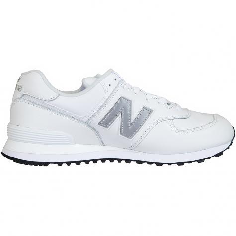 New Balance Sneaker 574 Leder/Synthetik weiß/grau 