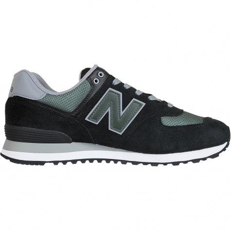 New Balance Sneaker 574 Leather/Textile/PU schwarz/grün