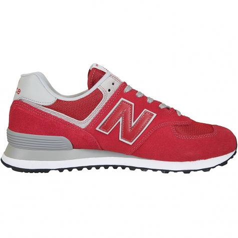 New Balance Sneaker 574 Wildleder/Mesh/Synthetik rot 