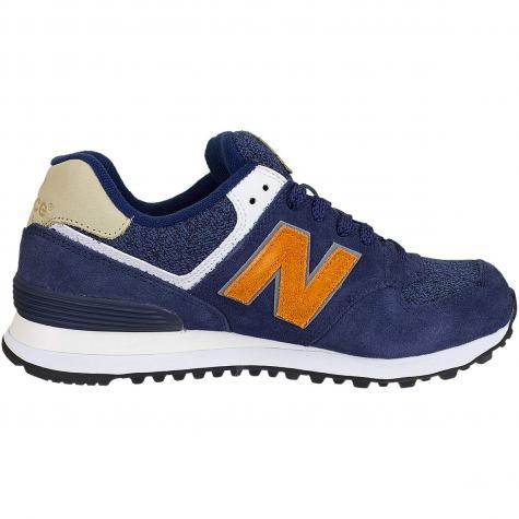 New Balance Sneaker ML 574 D Leder/Textil dunkelblau/orange 
