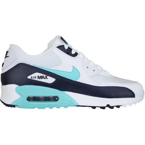 Nike Sneaker Air Max 90 Essential weiß/dunkelblau/türkis 