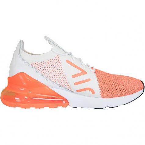 Nike Damen Sneaker Air Max 270 Flyknit coral/weiß