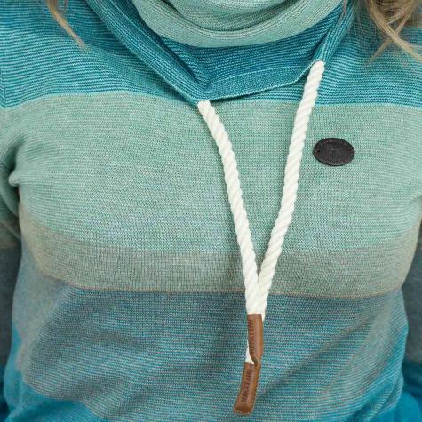 Naketano Damen-Strickpullover Joao Schmierao II petrol/mint