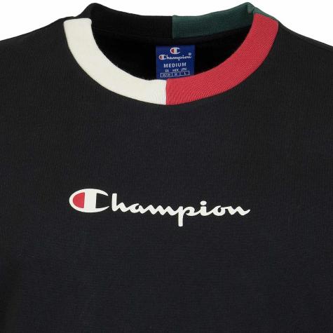 Champion Sweatshirt Logo schwarz 