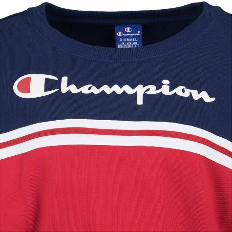 Champion Damen Sweatshirt Croptop dunkelblau/rot