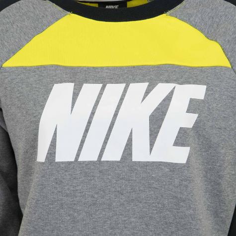 Nike Damen Sweatshirt CB Fleece gelb/grau 
