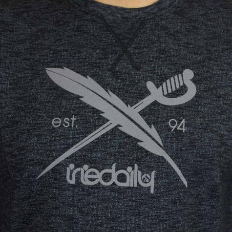 Iriedaily Sweatshirt Slub Logo schwarz meliert 