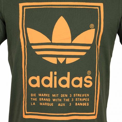 Adidas Originals T-Shirt Vintage oliv 