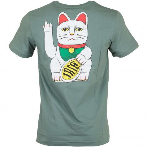 Iriedaily T-Shirt Bye Bye Cat beryl grey 