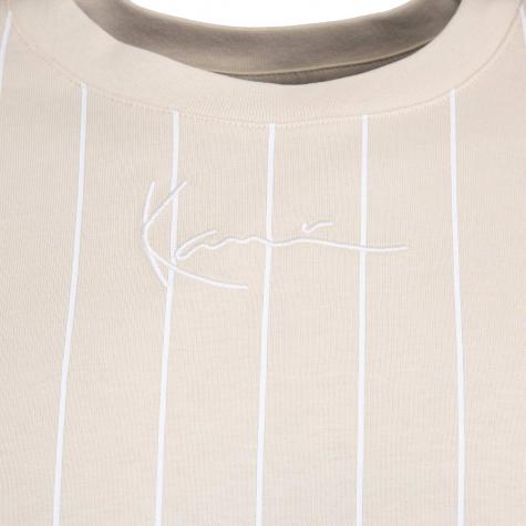 T-Shirt Kani Small Signature Pinstripe lightsand 
