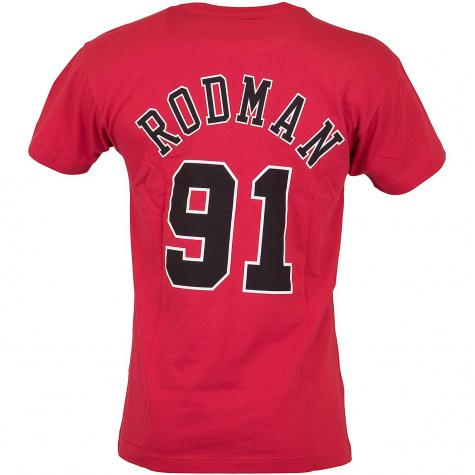 Mitchell & Ness T-Shirt Chicago Bulls Rodman rot 