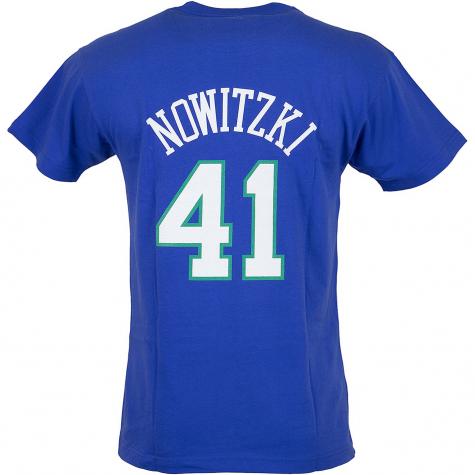 Mitchell & Ness T-Shirt Dallas Mavericks Nowitzki blau 