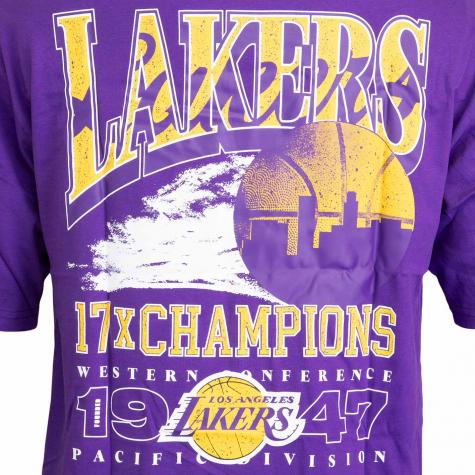 T-Shirt New Era NBA Championship Los Angeles Lakers Oversized purple 