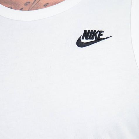 Nike Tanktop Club Embroidered Futura weiß/schwarz 