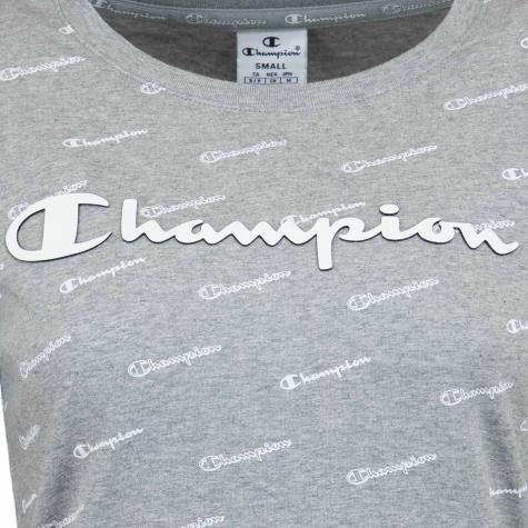 Champion Damen T-Shirt Crewneck grau/weiß 