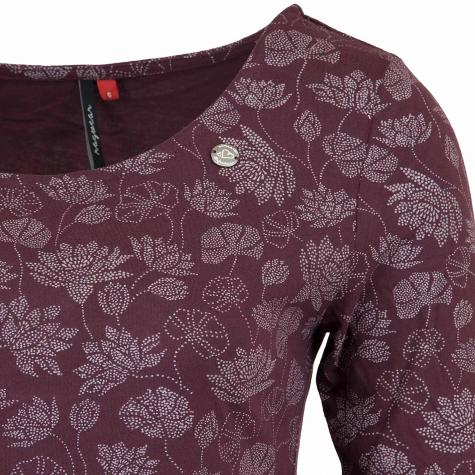 Ragwear Kleid Tanya Flowers dunkelrot