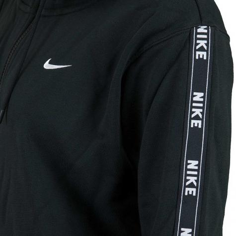 Nike Damen Zip-Hoody Logo Tape schwarz/weiß 