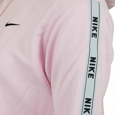 Nike Damen Zip-Hoody Logo Tape pink/schwarz 