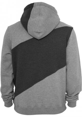 Urban Classics Hoody Zig Zag grau/grau/türkis