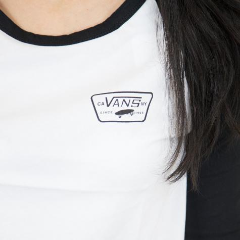 Vans Damen Longsleeve Full Patch Raglan weiß/schwarz