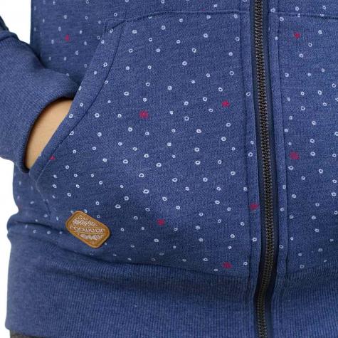 Ragwear Damen-Hoody Chelsea Hearts Zip indigo meliert