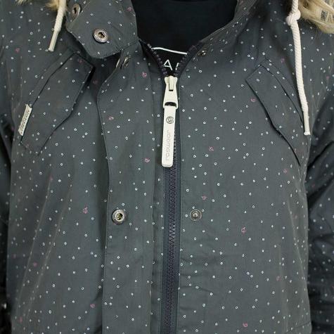 Ragwear Damen-Jacke Clancy Dots dunkelgrau 