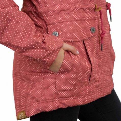 Ragwear Damen-Jacke Laika Minidots dusty red