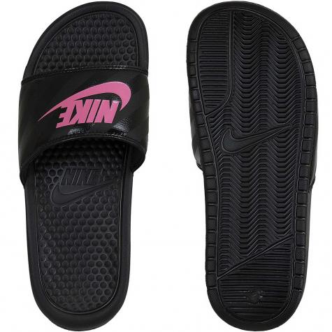 Nike Damen Badelatschen Benassi Just Do It schwarz/pink 