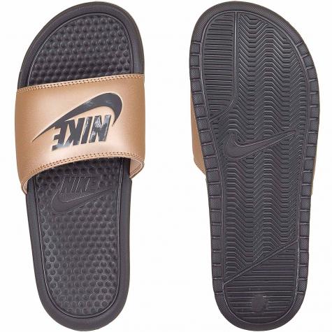Nike Damen Badelatschen Benassi Just Do It bronze/grau 