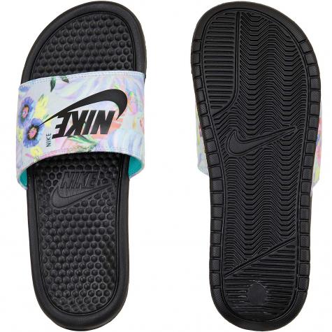 Nike Damen Badelatschen Benassi JDI Print platin/schwarz 