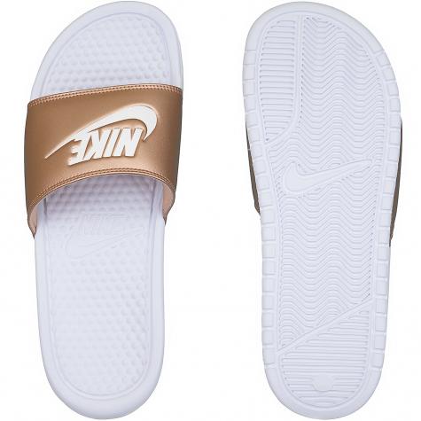 Nike Damen Badelatschen Benassi JDI weiß/bronze 