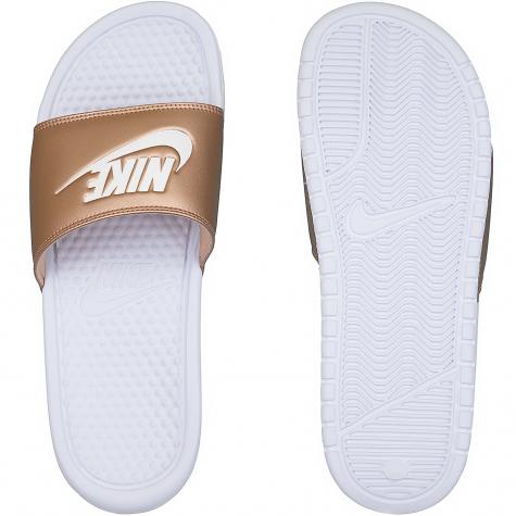 Nike Damen Badelatschen Benassi JDI weiß/bronze