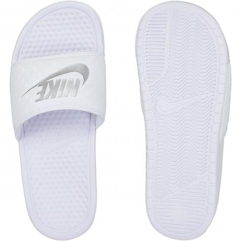 Nike Damen Badelatschen Benassi Just Do It weiß/silber 