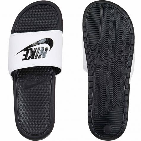 Nike Badelatschen Benassi Just Do It weiß/schwarz 
