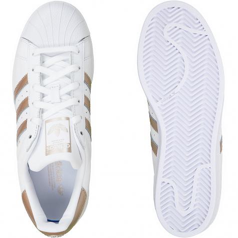 Adidas Originals Damen Sneaker Superstar weiß/gold 