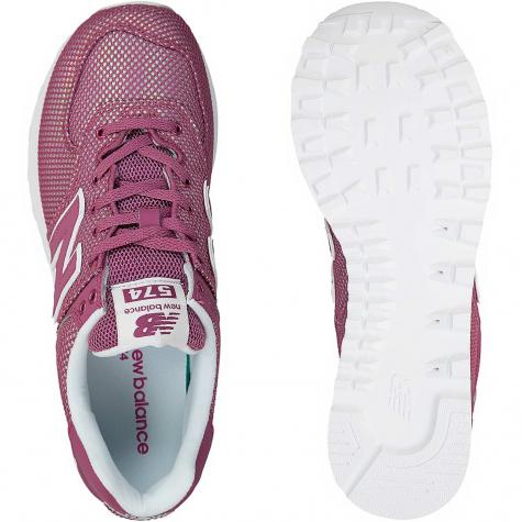 New Balance Damen Sneaker 574 Textil/Synthetik pink 