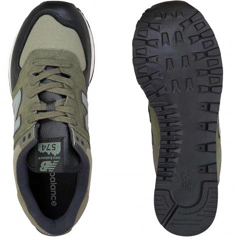 New Balance Sneaker 574 Leder/Mesh/PU grün/schwarz 