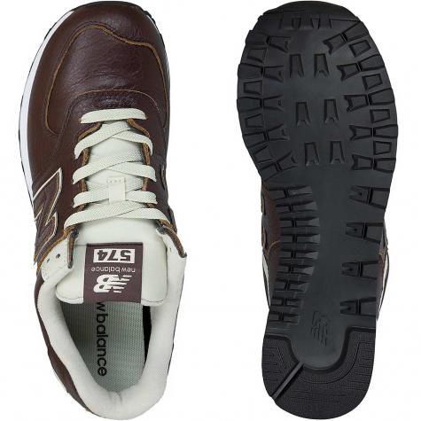 New Balance Sneaker 574 Leder/Synthetik braun 